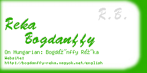 reka bogdanffy business card